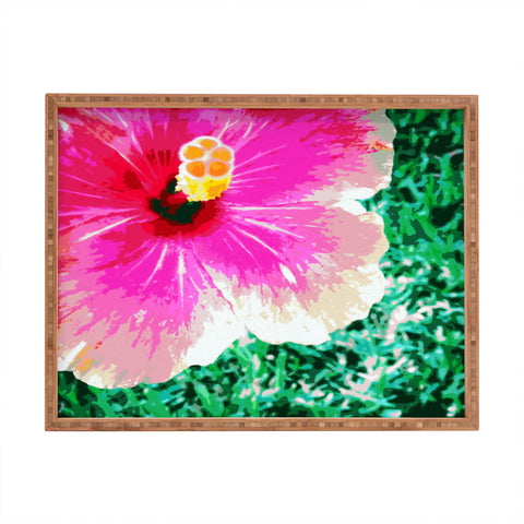 Deb Haugen Pink Hibiscus 2 Rectangular Tray