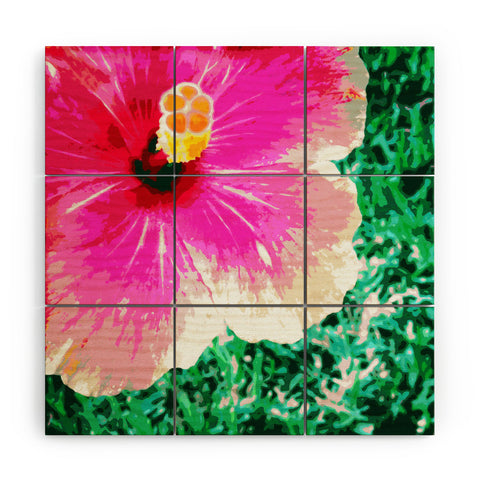 Deb Haugen Pink Hibiscus 2 Wood Wall Mural