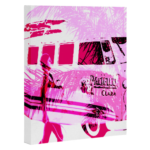 Deb Haugen Pink Surfergirl Art Canvas