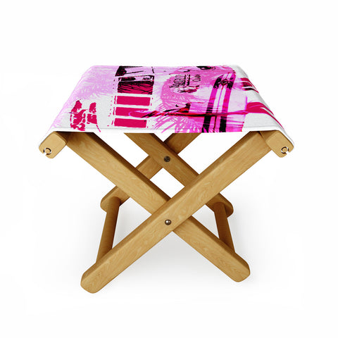 Deb Haugen Pink Surfergirl Folding Stool