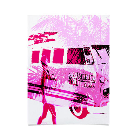 Deb Haugen Pink Surfergirl Poster