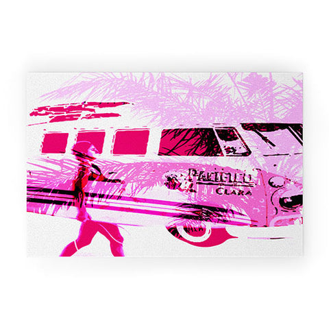 Deb Haugen Pink Surfergirl Welcome Mat