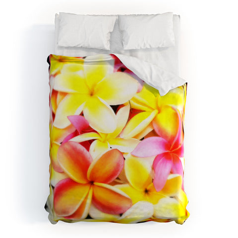 Deb Haugen Plumeria Dream Duvet Cover