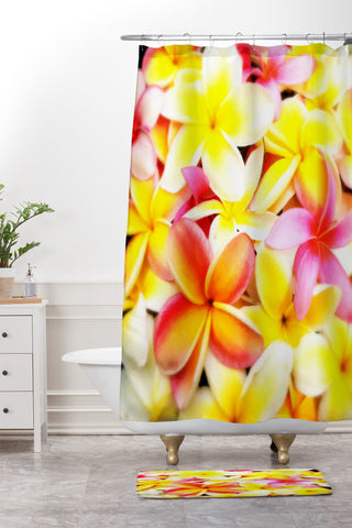 Deb Haugen Plumeria Dream Shower Curtain And Mat