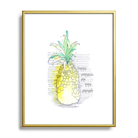 Deb Haugen Pure Pineapple Metal Framed Art Print