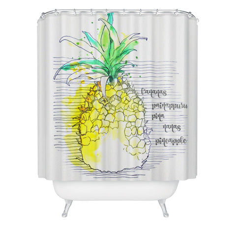 Deb Haugen Pure Pineapple Shower Curtain