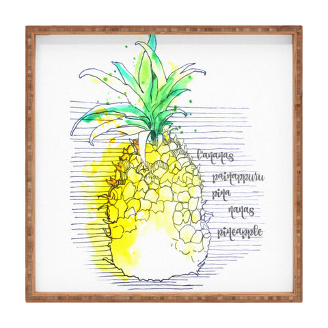 Deb Haugen Pure Pineapple Square Tray