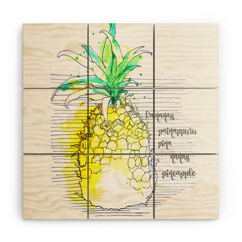 Deb Haugen Pure Pineapple Wood Wall Mural
