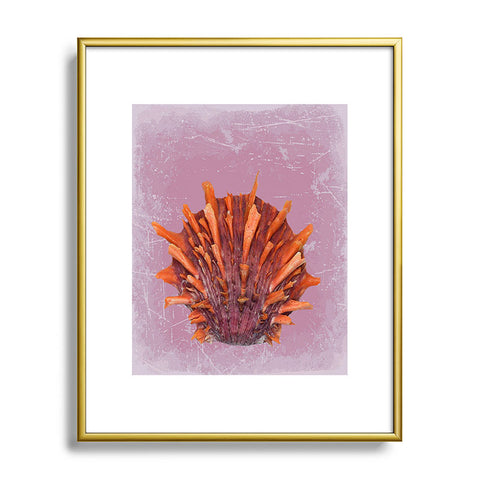Deb Haugen Shell Orange Metal Framed Art Print
