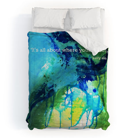 Deb Haugen Slater Quote Comforter