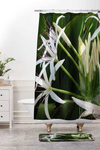 Deb Haugen spider lily Shower Curtain And Mat