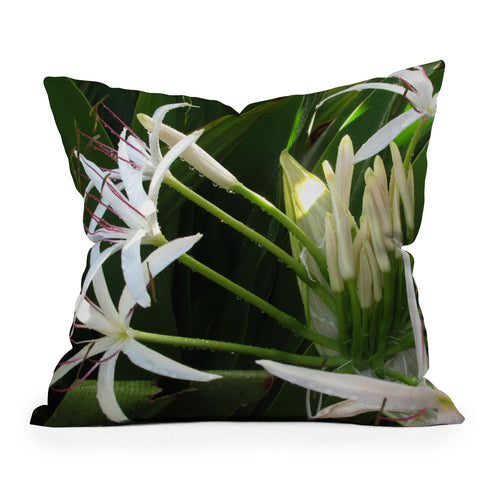 Deb Haugen spider lily Throw Pillow