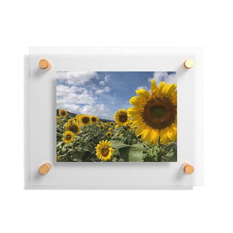 Deb Haugen sunflower love Floating Acrylic Print