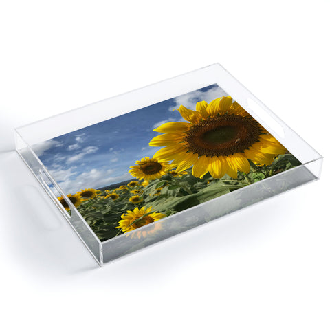 Deb Haugen sunflower love Acrylic Tray