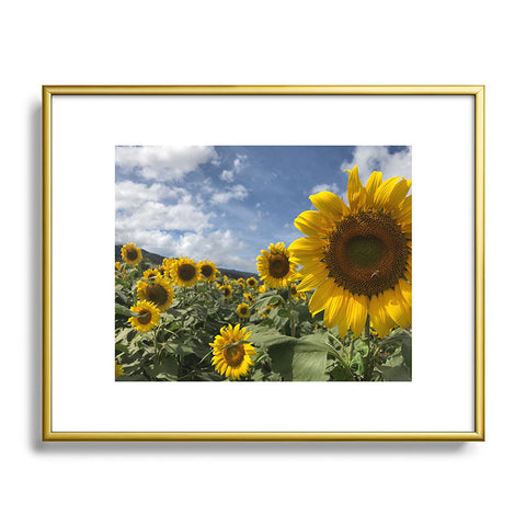 Deb Haugen sunflower love Metal Framed Art Print