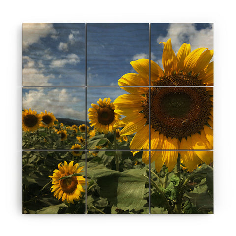 Deb Haugen sunflower love Wood Wall Mural