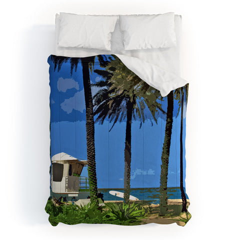 Deb Haugen Sunset Beach 3 Comforter
