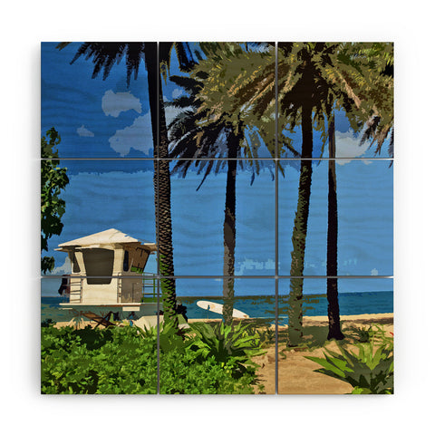 Deb Haugen Sunset Beach 3 Wood Wall Mural