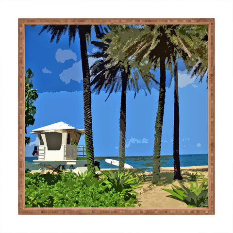 Deb Haugen Sunset Beach Square Tray