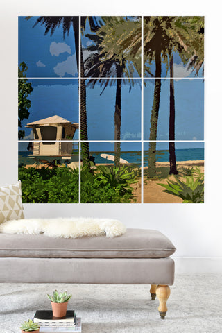 Deb Haugen Sunset Beach Wood Wall Mural