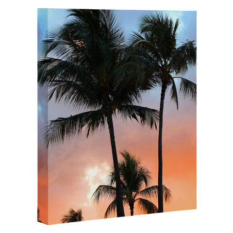 Deb Haugen sunset palm Art Canvas