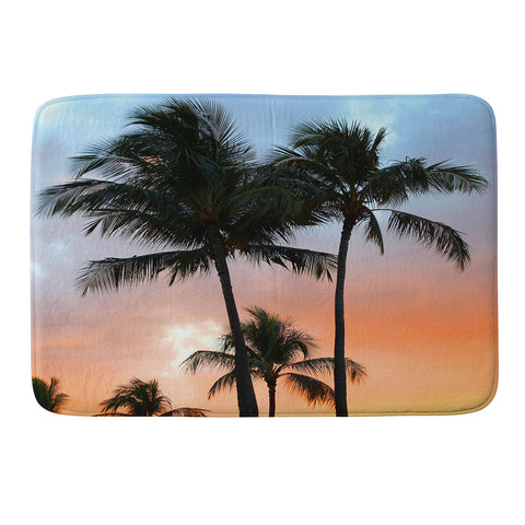 Deb Haugen sunset palm Memory Foam Bath Mat