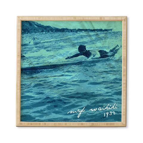 Deb Haugen Surf Waikiki Framed Wall Art
