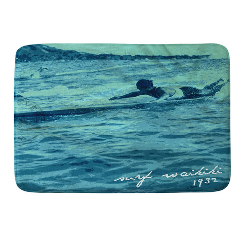 Deb Haugen Surf Waikiki Memory Foam Bath Mat