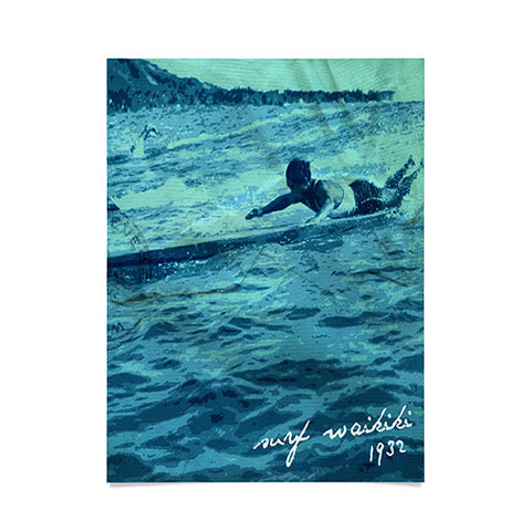 Deb Haugen Surf Waikiki Poster