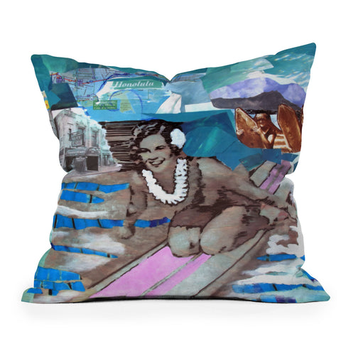 Deb Haugen Surfer Girls Throw Pillow