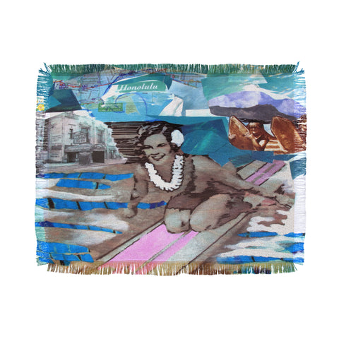 Deb Haugen Surfer Girls Throw Blanket