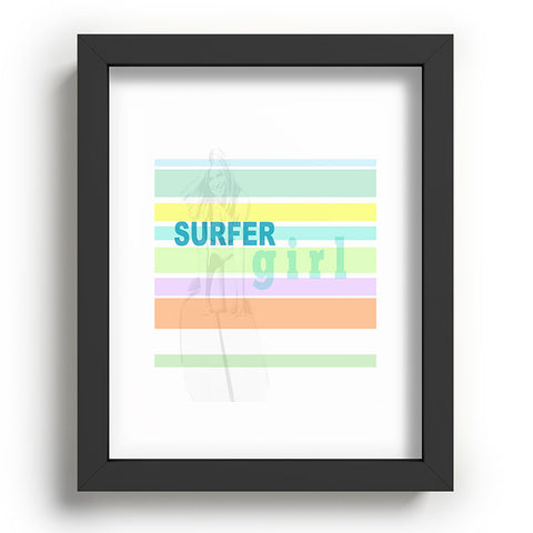 Deb Haugen Surfergirl Stripe Recessed Framing Rectangle