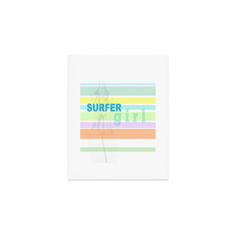 Deb Haugen Surfergirl Stripe Art Print