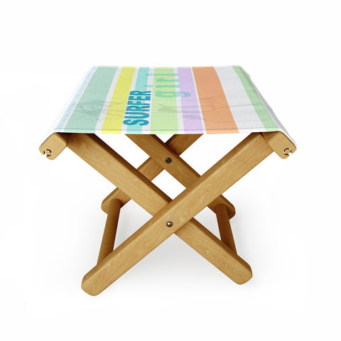 Deb Haugen Surfergirl Stripe Folding Stool