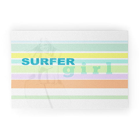 Deb Haugen Surfergirl Stripe Welcome Mat