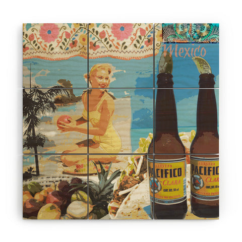 Deb Haugen Surfers Dream Wood Wall Mural