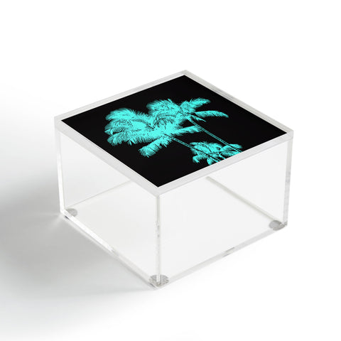 Deb Haugen turquoise palms Acrylic Box