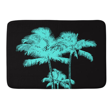 Deb Haugen turquoise palms Memory Foam Bath Mat