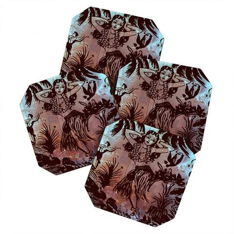Deb Haugen Waialua Girl Coaster Set