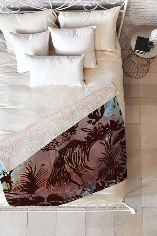 Deb Haugen Waialua Girl Fleece Throw Blanket