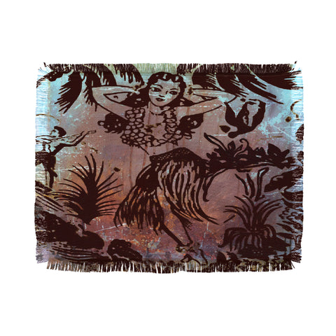 Deb Haugen Waialua Girl Throw Blanket