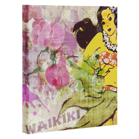 Deb Haugen waikiki wahine Art Canvas