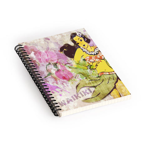 Deb Haugen waikiki wahine Spiral Notebook
