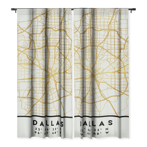 deificus Art DALLAS TEXAS CITY STREET MAP Blackout Non Repeat