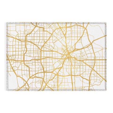 deificus Art DALLAS TEXAS CITY STREET MAP Outdoor Rug