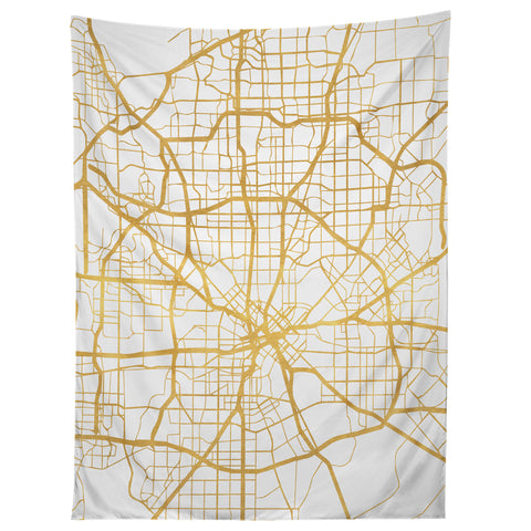 deificus Art DALLAS TEXAS CITY STREET MAP Tapestry