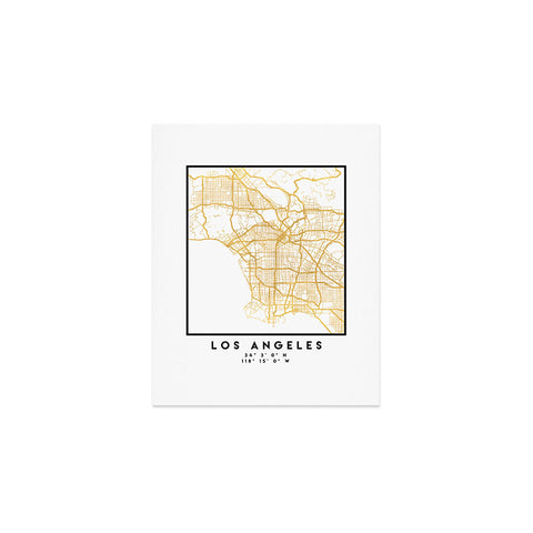 deificus Art LOS ANGELES CALIFORNIA CITY MAP Art Print