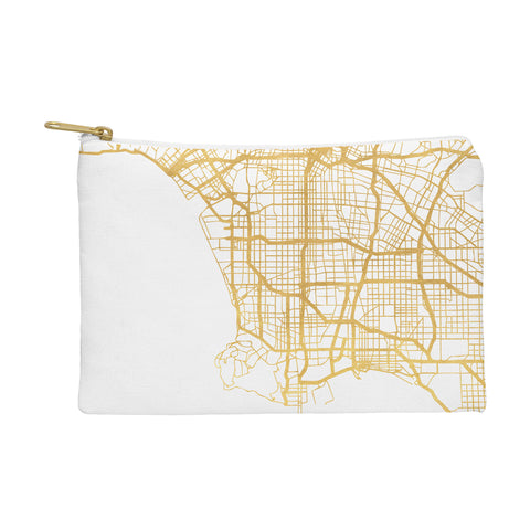 deificus Art LOS ANGELES CALIFORNIA CITY MAP Pouch