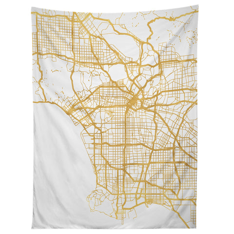 deificus Art LOS ANGELES CALIFORNIA CITY MAP Tapestry