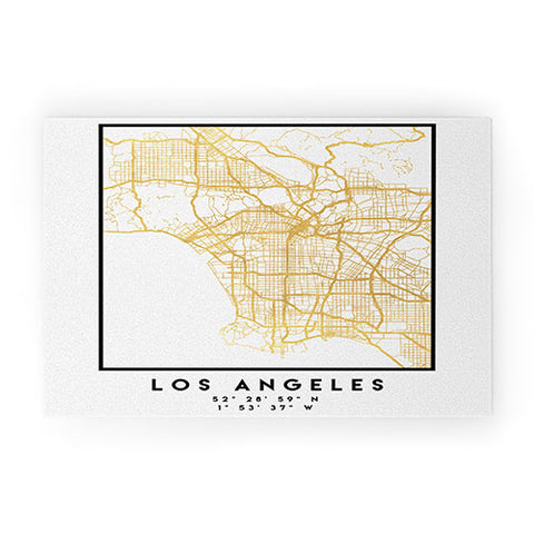 deificus Art LOS ANGELES CALIFORNIA CITY MAP Welcome Mat